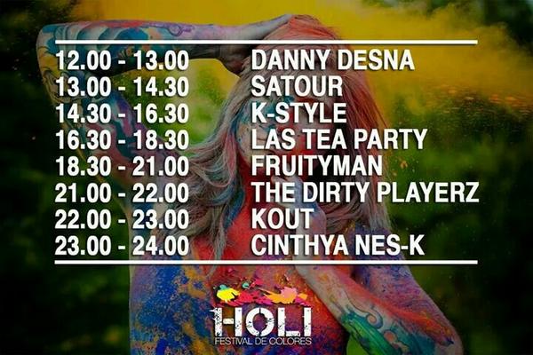 thedirtyplayerz's tweet photo. Aqui os dejamos el Line Up del Holi Festival Of Colors de este Domingo! Nuestro turno es a las 9 pm! #Go #Festi #TDPZ http://t.co/n6J0brEw2M