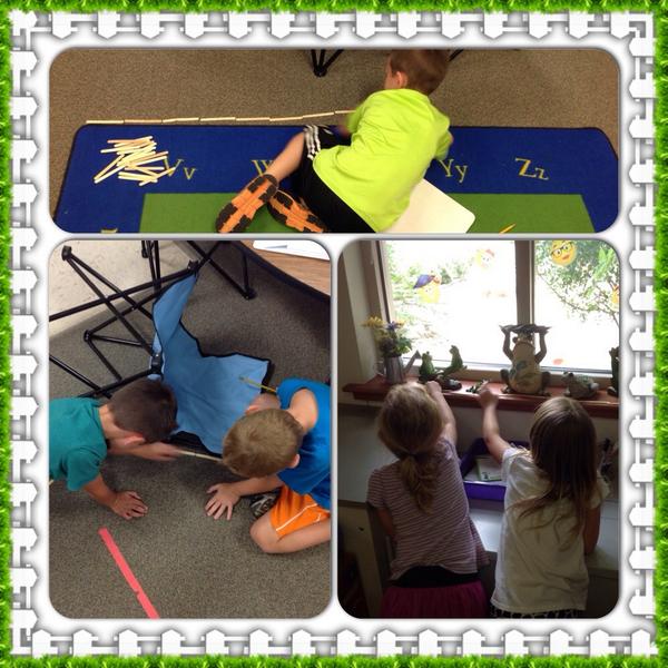 Measuring with Popsicle sticks. <a href="/CoxComets/">Sheri</a> #LISDElemMath