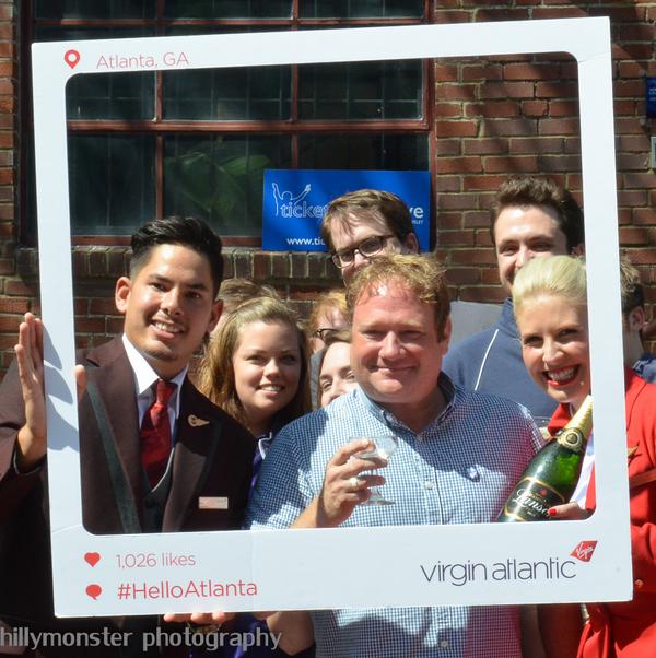 atlantamusic's tweet image. .@VirginAtlantic stopped by our office w/ champagne today. They start flying to London in October #HelloAtlanta