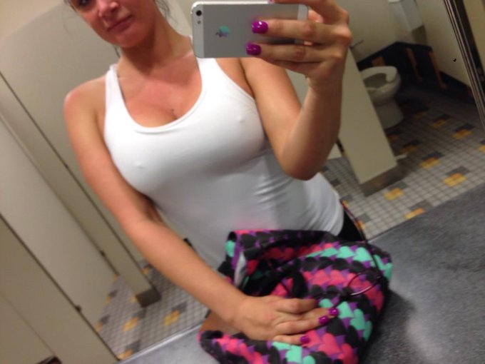 Hard nipples at the gym on #TittyTuesday http://t.co/qbe6xMBRqp<a href="/tag/tittytuesday"class="tags">#TittyTuesday</a>