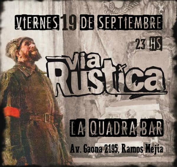 ViaRusticaRock's tweet image. Este viernes! Via Rustica vuelve a @laquadrabar!
