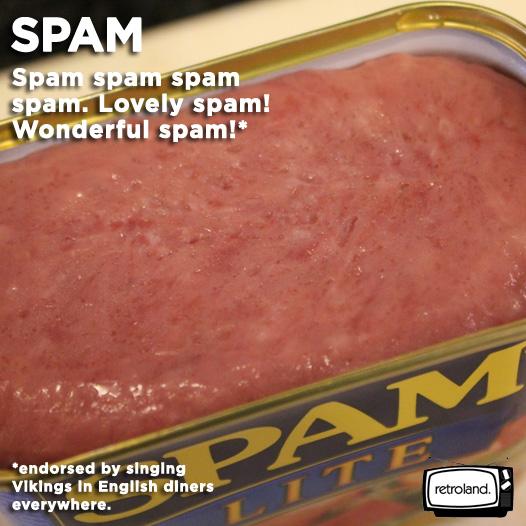 Do you like #Spam as much as the #MontyPython boys? #Retroland retroland.com/spam/
