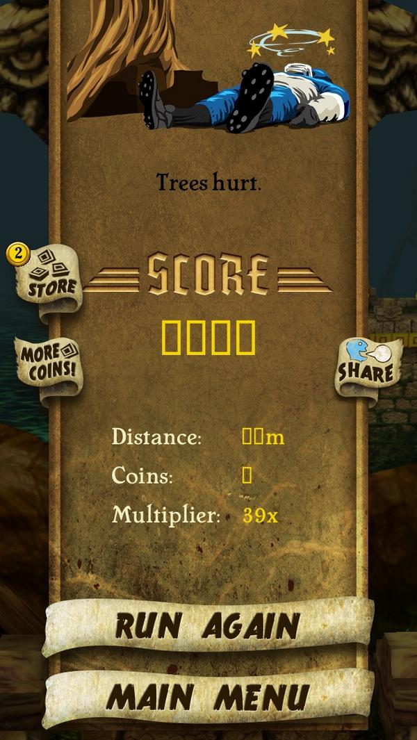 Ae182's tweet photo. I got ٣٠٤٢ points while escaping from demon monkeys. Beat that! http://t.co/w5MKfChVIk #TempleRun http://t.co/yEuh2huRKv