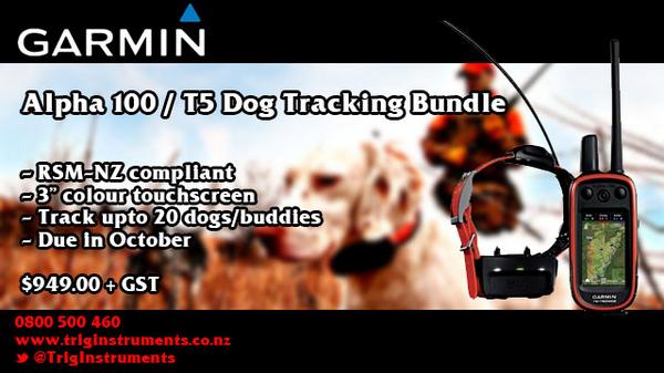 The one everyone has been waiting for in NZ <a href="/Garmin/">Garmin</a> Alpha 100/T5 Dog Tracking Bundle #DogTrack triginstruments.co.nz/store/product_…
