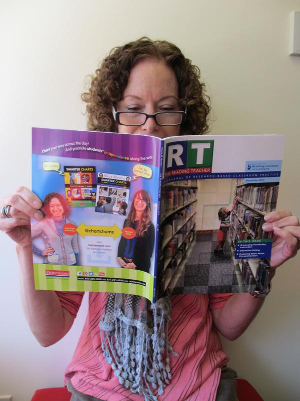 Look what's on the back cover of this month's Reading Teacher!