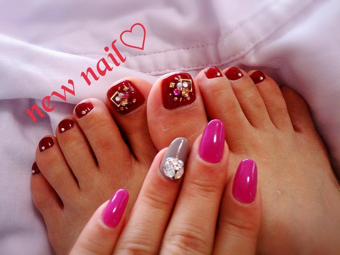 ネイル秋仕様(&acute;；&omega;；｀) http://t.co/svU4jB1cfU