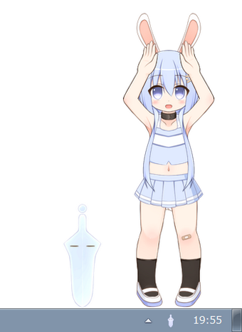 新規ポーズその6
うさぎっぽいポーズ 