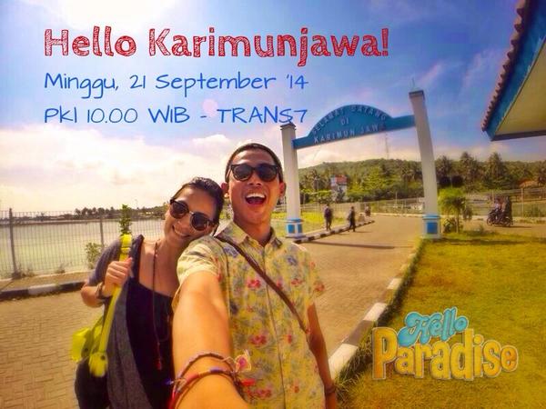 Hello! Siap-siap terpesona dgn keindahan Karimunjawa yg menakjubkan! Minggu, 21 Sept, pkl 10.00 WIB <a href="/TRANS7/">TRANS7</a>