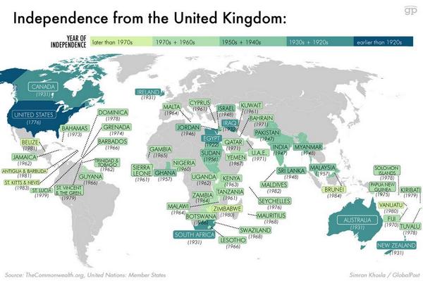 A Map of all countries which declared independence from England Bxz4v48IQAA4_tp