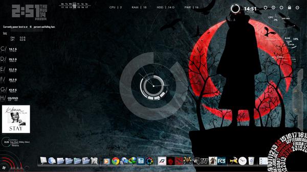 MohamedAnish's tweet photo. Dual-tone, red & black custom desktop #windows8 #msi #rainmeter #rocketdock #gaming @rainmeter @customize http://t.co/aL0Hz6rngg