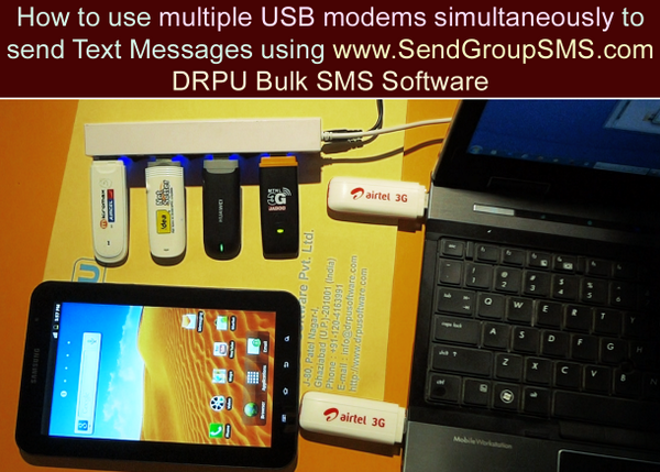 SendGroupSMS's tweet photo. Using six #USB #modems simultaneously to #send #Text #Messages using http://t.co/wB0bgbCJxG DRPU Bulk #SMS #software http://t.co/UoabM9nQBX
