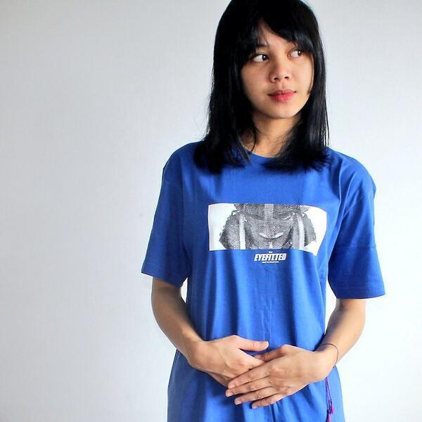 KABUTO Tshirt in blue color from EYEFITTED is available at PRIGEL (Rp120K)
