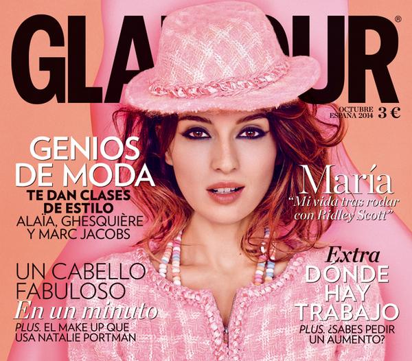 GlamourSpain's tweet image. @mariavalverde tiñe de rosa Glamour octubre. Especial Goes shopping y 549 looks en el nuevo Nº goo.gl/EncdYG