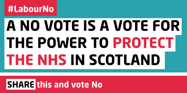 UKLabour's tweet image. Our NHS needs a “No” vote. #VoteNo to help make it happen. #LabourNo