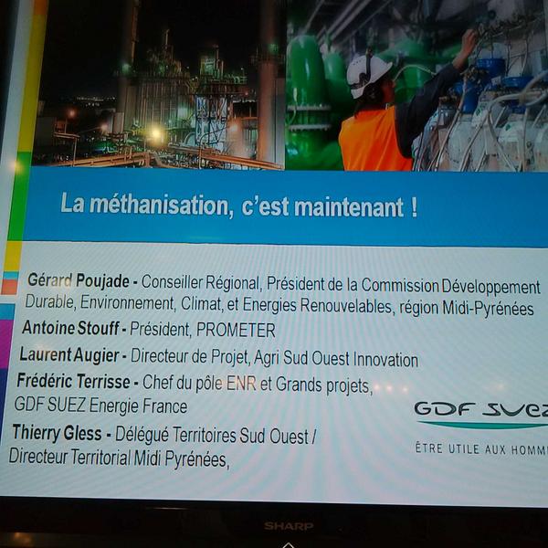 VFauquant's tweet image. "La methanisation, c'est maintenant" avec @PoujadeGerard @gdfsuez @thierryGLESS #ICSshow