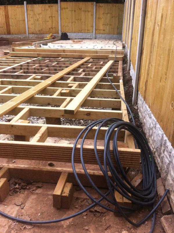 Started installation on probably our last garden installation of the summer. <a href="/officialNICEIC/">NICEIC</a> <a href="/TrustMarkUK/">TrustMark</a>