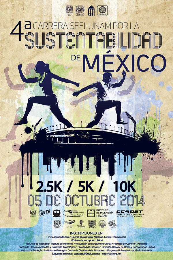 ICATUNAM's tweet photo. 4a. Carrera SEFI UNAM por la Sustentabilidad. Boletos a la venta en @ccadetunam #UNAM http://t.co/julZ9Lqz04