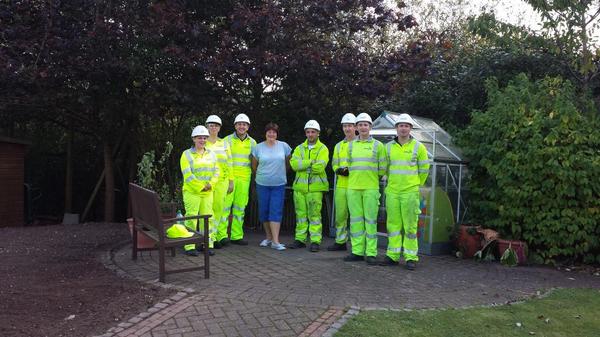 Nickgrowelly's tweet photo. Amey Walsall Street lighting PFI creating an allotment at Acorns children's hospice @Ameyplc http://t.co/0gbHf16LHu