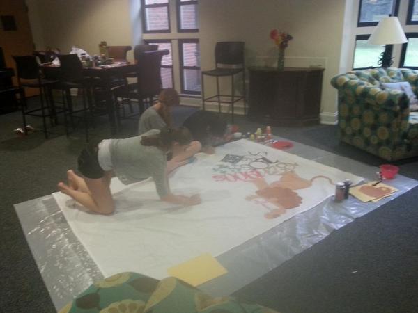 LU Ambassadors (@luambassadors) on Twitter photo <a href="/LUAmbassadors/">LU Ambassadors</a> are getting ready for #HomeComing. The #Banner is almost done. Go #Lions! <a href="/LUAmbassadors/">LU Ambassadors</a> are getting ready for #HomeComing. The #Banner is almost done. Go #Lions!