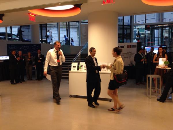 VantageSoftware's tweet photo. Greg Woolf congratulates the winner of our prize at PESS NY http://t.co/0Vs7bqva8a