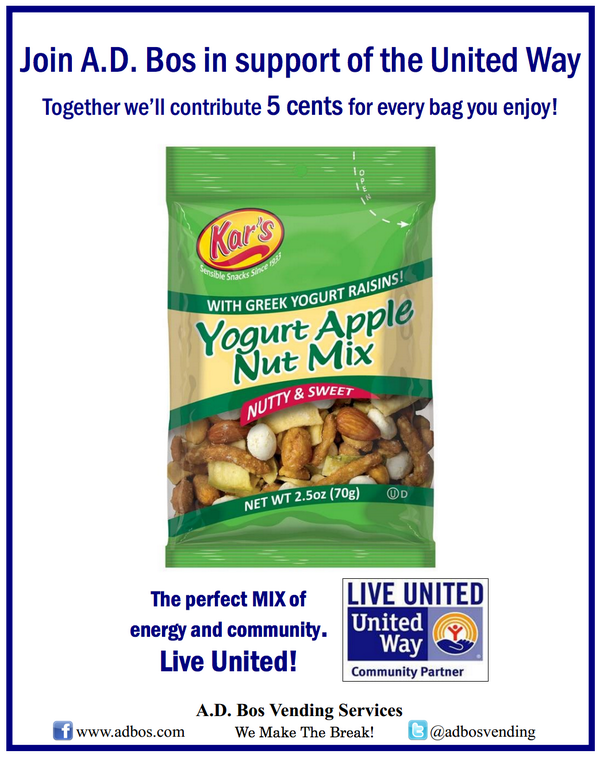 adbosvending's tweet photo. Join A.D. Bos in support of The United Way this month. It's the perfect mix of energy and community! #LiveUnited http://t.co/OttokO7Ef8