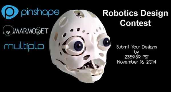 pinshape's tweet image. Enter our #ModularRobotics design #contest to win $3000+ in prizes! @marmosetco @MultiploRobot goo.gl/v9LvN4