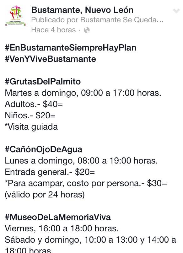 BustamanteNLMX's tweet photo. #EnBustamanteSiempreHayPlan @Once11NL @TurismoNL @__turisteando @HechoenNL @BELOCHARLY @IrvinCastillog @Karenmamona http://t.co/Bi4iZT6bcP