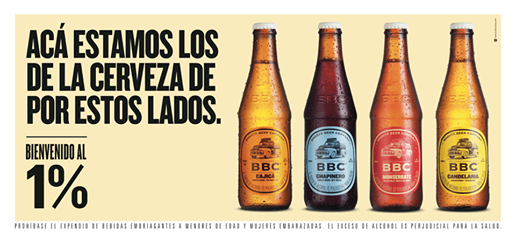 cerveza más fresca, con mejor sabor. Has parte de esta gran minoría que prefiere una cerveza cerveza. #Bienvenidoal1%