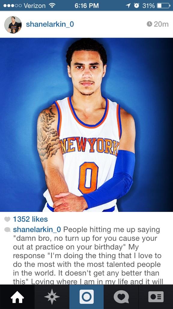 Happy birthday Shane Larkin  Hes so dedicated    