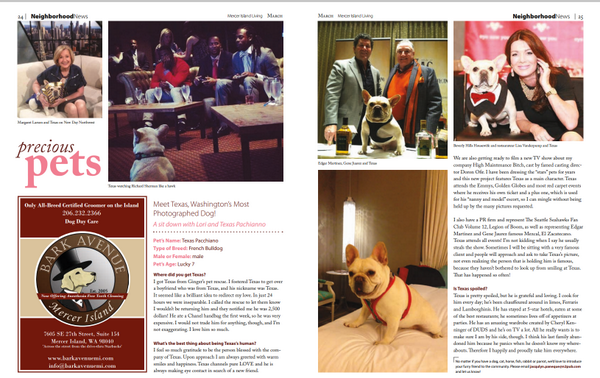 Texas was named Washington's Most Photographed dog in Mercer Island Living Magazine.
pinterest.com/highmaintenanc…