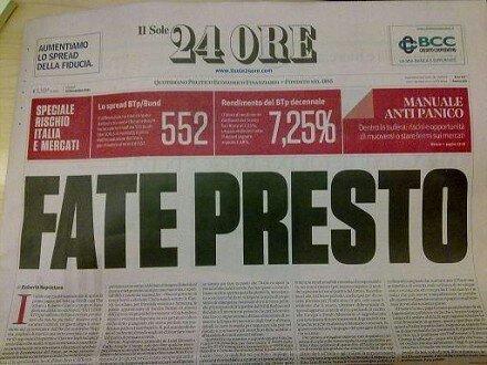 La Borsa di Milano va a fondo, -4%. Sveglia, Italia! FATE PRESTO valeva solo con Silvio. #portaaporta  #piazzapulita