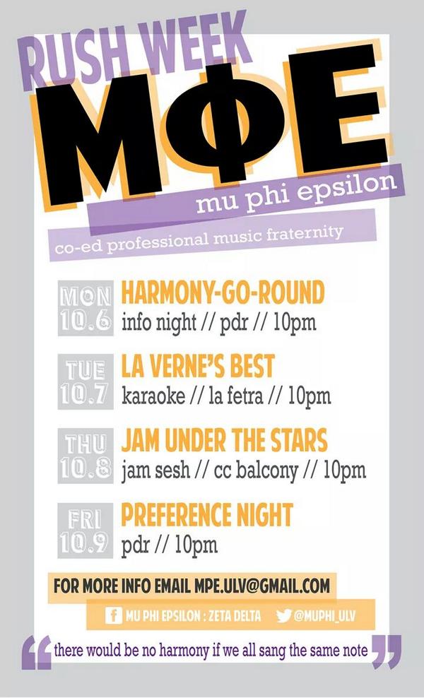 MuPhi_ULV's tweet photo. Join us next week for our fall rush week! The fun begins Monday at 10pm in the CC Ballroom! #MuPhiEpsilon #Music http://t.co/mv1uaAy60j