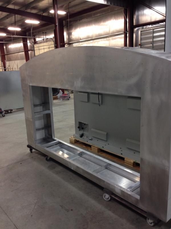 Impact4800's tweet image. This all alum const  cabinet is ready for paint then will be fitted with a @NextLEDSigns Video screen #electronicsign
