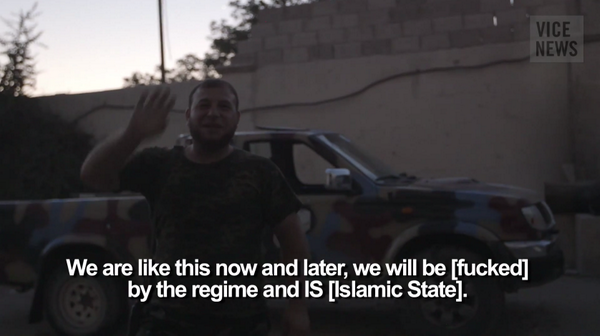 VICENews's tweet photo. These are the rebels fighting both Assad and the Islamic State in Aleppo: http://t.co/FGFgp8BC6a http://t.co/Hg7dmmunvP