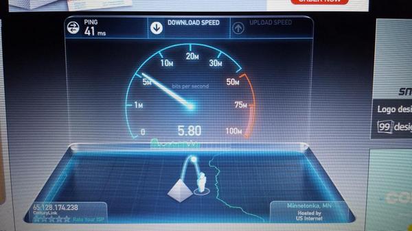 RachelLaughing's tweet image. .@CenturyLinkHelp #NoConnectivity.   Tried to run a speed test. My screen has been frozen like this for 5 minutes.