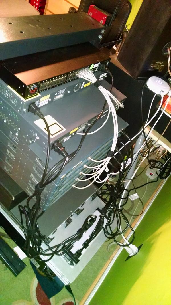 ChewableFritter's tweet image. Racked the newest routers and cabled them up to my console server! #Cisco #Networking #CCNA