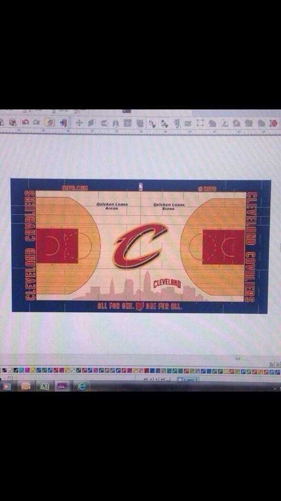 TheRealTRizzo's tweet photo. New CAVS floor this season!! http://t.co/RVENYGsQEp