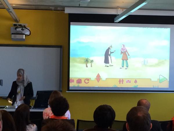 yusufpisan's tweet photo. Fatma Al Aamri -- Trees of Tales - interactive story building to help children learn to read #icec2014 http://t.co/eK8ZrxLq7N
