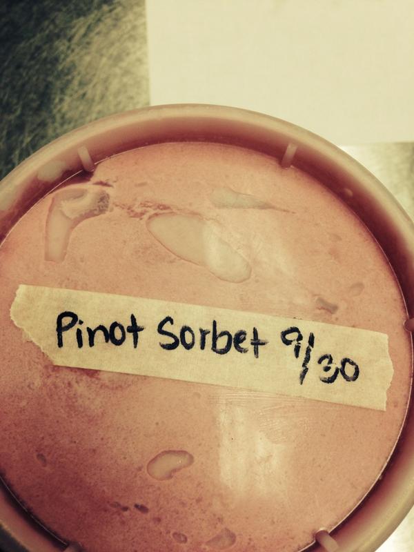 Pinot noir sorbet @ #ddo #oregonwine