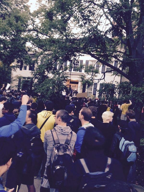 DrunkMichFan's tweet photo. Live from the Fire Dave Brandon rally earlier http://t.co/55z9YgsoMT