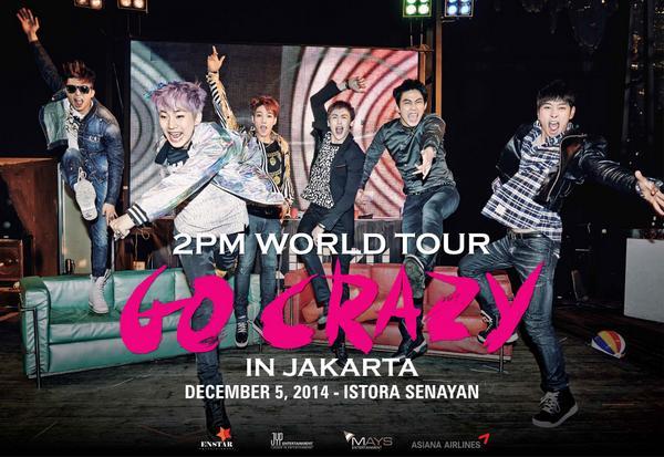 alvinyaaw's tweet photo. Nah bener kan @_puttrii RT KoreanUpdates: CONFIRMED | 2PM GO CRAZY WORLD TOUR LIVE IN JKT | 
DEC 5 | ISTORA SENAYAN http://t.co/OnT7QD6zqr