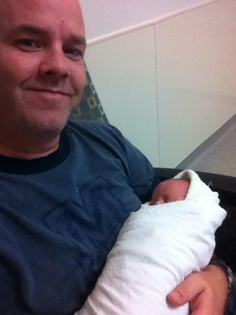 Paddyteskey's tweet image. Hey @BIG105 my new boy Joshua joined us just in time for a #SeptemberSelfie @bigmornings @Bec_Dent #newborn
