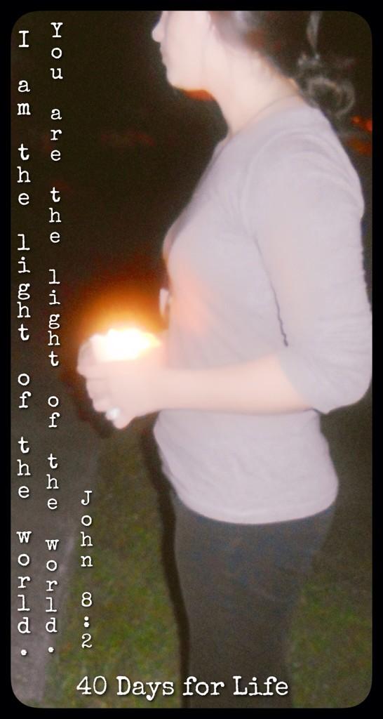 Kerrygma's tweet photo. At the candle light prayer vigil for life tonight @40daysforlife #prolife #prolove #proprayer http://t.co/dzqdYzRoVY