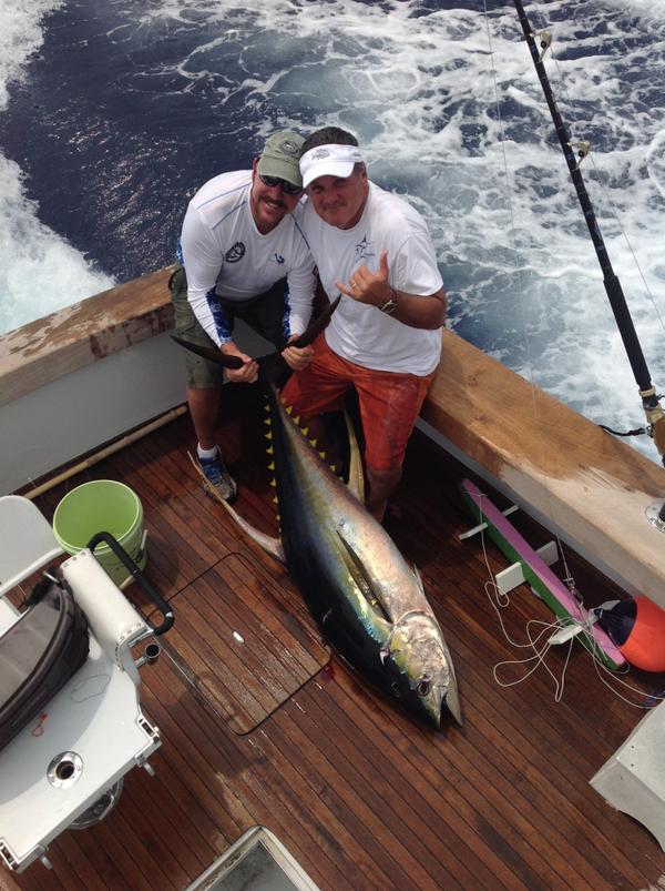 The New Boat is here! Our 45' Monterey "IHU NUI" is here in Kona and running! 
We caught our first AHI 150lbs.
