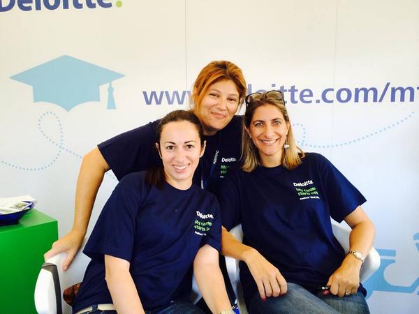 DeloitteMalta's tweet photo. The Deloitte team at #FreshersWeek ! 
#recruitment #Malta #DeloitteMalta http://t.co/mYLQBz8Xvy