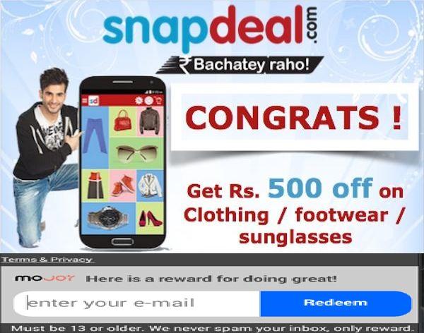 MojoyRewards's tweet photo. @snapdeal &amp; MoJOY Rewards Partner to Reward Android &amp; iOS Users. http://t.co/hM1Lex05pa http://t.co/PD7sv102xI
