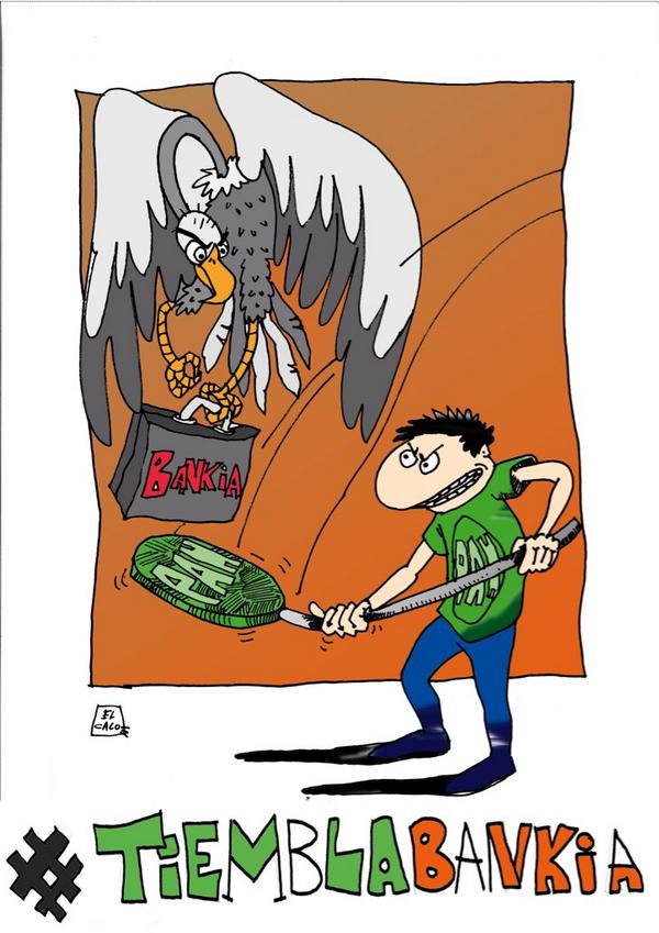 elcaco46's tweet photo. Cartel-viñeta para #TiemblaBankia @PAH_BCN @LA_PAH http://t.co/HBVl3BnZpq