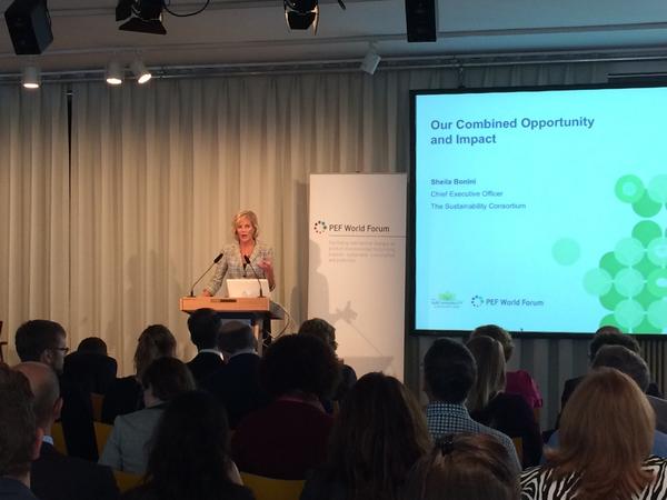 TSC_News's tweet photo. Sheila Bonini, new CEO of The #Consortium speaking at #TSCsummit14 #PEF2014 combined #impact #progress #susty http://t.co/ZhNTUAUvpM