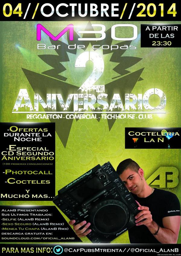 CafPubsMtreinta's tweet photo. Sábado 2°Aniversario con muchos regalos y especial CD con lo mejor del momento para las 100 primeros! Rt http://t.co/UiDvy0axYC