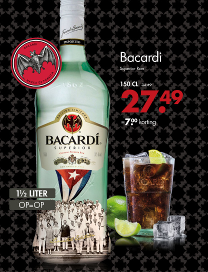 MitraSlijter's tweet photo. 1,5 LITER #Bacardi voor slechts € 27.49 bij @MitraSlijter! http://t.co/Fue0SjxJZD #korting http://t.co/u0pQP3hQe7